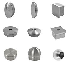 Edelstahl V2A Endkappen Rohrstopfen Abschlussdeckel Verschluss Stopfen Geländer