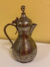 Türkische versilberte Teekanne mit Handgravur
