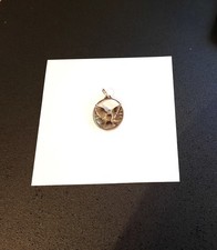 Ketten - Anhänger 925 Silber, bicolor,  Friedenstaube, NEU 