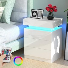 Nachttisch rgb led hochglanz - nachttisch,