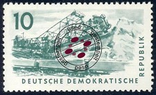 569 Kohlebergbau 10 Pf Schaufelradbagger O