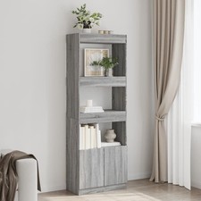 Highboard 63x33x180 cm Grau