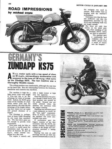 1963 zundapp ks75 75cc - zundapp, 'ks75'