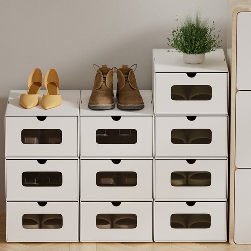 20x schuhboxen braun - 10/20x, braun/weiß