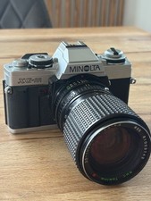 Minolta XG-M Spiegelreflexkamera + Minolta Auto Winder G + Metz 40MZ-2 Blitz