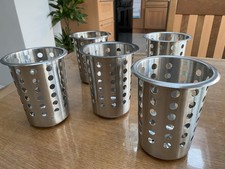 Edelstahl Gastronomie Besteck Utensilien Halter Abtropffläche x 5