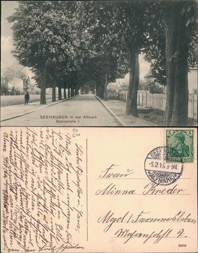 Ansichtskarte seehausen - ansichtskarte,