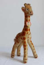 Steiff Giraffe Mohairplüsch Bärenkopfschild 28 cm 1950er/60er Jahre gut erhalten