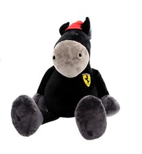NICI 26296 - Plüschfigur - Pferd Ferrari Edition (schwarz, 80cm) Kuscheltier 