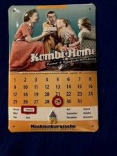 Dauerkalender Mecklenburgische Versicherungsgruppe Blech
