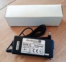 Deutronic Netzteil Adapter Netzgerät Schaltnetzteil Gleichstrom 18V 2A ETC36-18