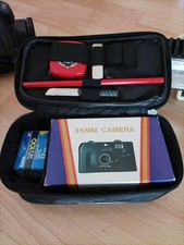 Vintage Kamera Set Unbenutzt Auto Sicherheit Unfallset 35mm mit Film und Zubehör