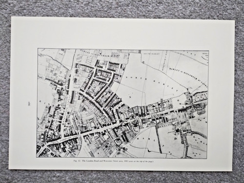 Gloucester 1843 map london - gloucester:,
