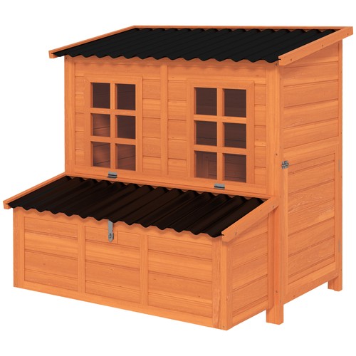 Hühnerstall aus tannenholz - hühnerstall,