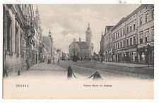 AK Dessau Kleiner Markt mit Rathaus 1911 Dessauer Möbel Magazin #B295