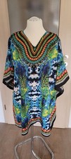 NEU  KLEID  Strand Sommer Tunika Poncho Kaftan edel bunt Urlaub Größe: oversize