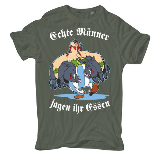 Shirt echte männer jagen - echte,
