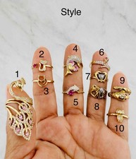10k Gold Ring Pfau rosa, Eule