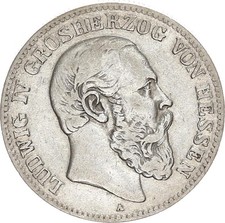 Hessen Ludwig IV. 2 Mark 1888