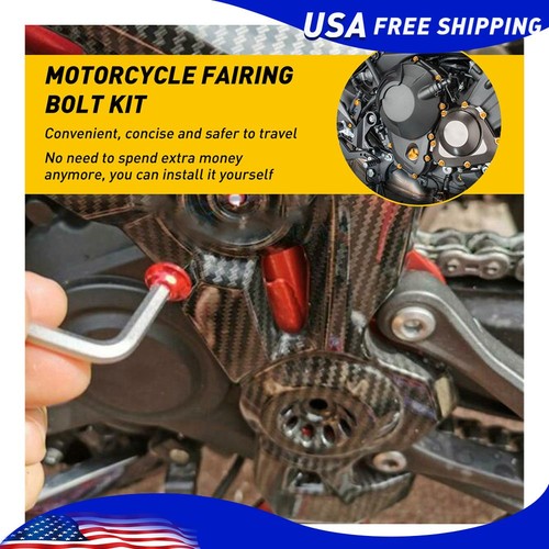 Red motorcycle fairing bolt - red,