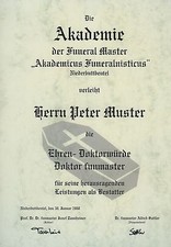 Diplom Urkunde Ehren Doktor