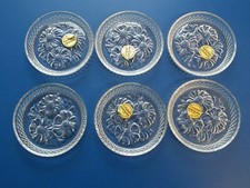  Bleikristall France 6 Stück Untersetzer 60iger Jahre christal darques gebraucht