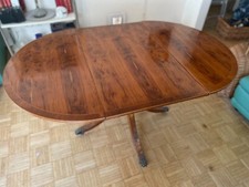 Ausziehtisch Eibe massiv, faltbar 150 (ausgefaltet) x 100 x 75 