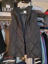 Damen Lange Weste Steppweste Bodywarmer Kapuze Übergangsjacke Wärmejacke Weste