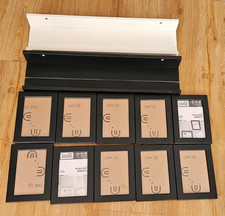 10 Stück IKEA FISKBO Bilderrahmen 10x15 cm Schwarz Holz + 2 Ikea Bilderleisten