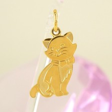 Niedlicher kleiner Anhänger Goldanhänger süße Katze 333 Gelbgold ohne Besatz