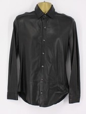 BLK DNM LEDERHEMD 15 HERREN