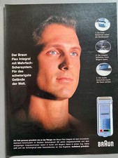 Braun Flex Integral Rasierapparat Original 1995 Vintage Advert Werbung Reklame