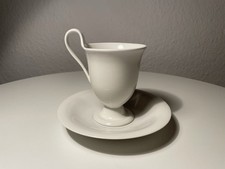 KPM Tasse Kakaotasse Campaner Henkel mit Untertasse weiß Porzellan Top-Zustand