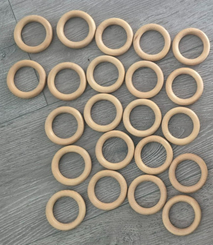 Stück ringe aus echtholz - aus,