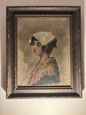 ? Antik ? Vintage Öl Portrait