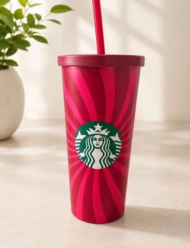 Starbucks pink swirl cold - pink,