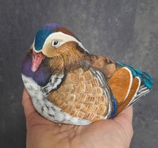 bemalter Stein, Mandarinente