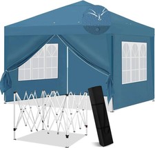 Pavillon 3x3 m mit 4 Seitenwänden wasserabweisend UV-Schutz Tragetasche 0011blu