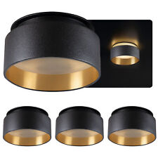 4er Set Sudara Design LED Einbauspot schwarz gold indirektes Licht Downlight