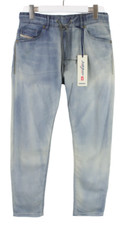 DIESEL Narrot-Ne 0665R Jogg Jeans Herren W28 Gestreift Verstellbare Taille Blau