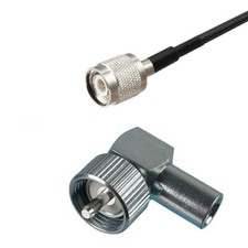 4 Meter Adapterkabel RG-58 mit DV-Winkel Neu / TNC-Stecker - für CB Handfunke