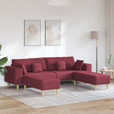 Stoffsofa mit Kissen Relaxsofa Polstersofa Wohnzimmer Sofa Loungesessel Stoff