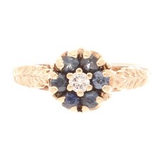 Cluster-Ring 9 Karat Gelbgold
