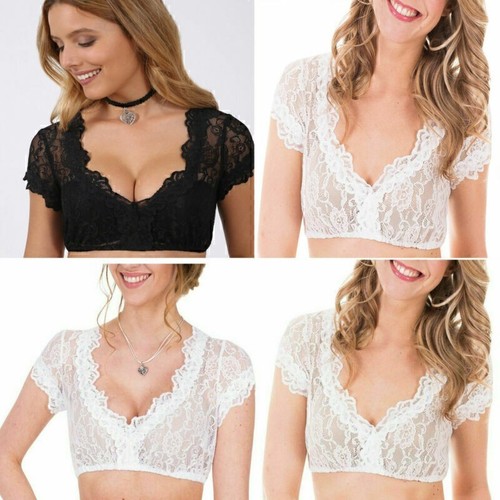 Dirndlbluse spitze trachten - dirndlbluse,
