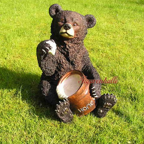 Brauner bär mit honig topf - bär, honig-topf