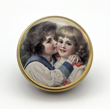 Vintage Pillendose Schmuckbox