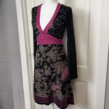 Desigual Kleid M Schwarz Rosa