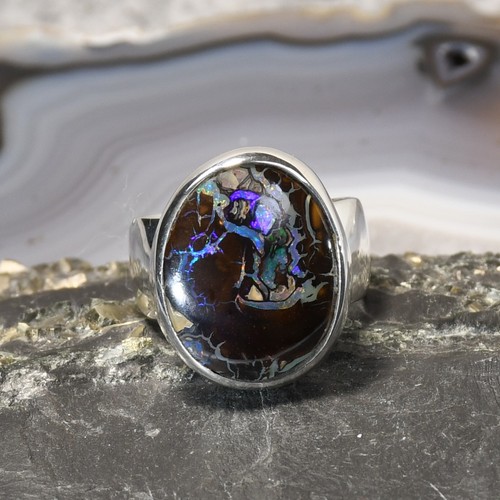 Boulder opal ring - ring,, 925er