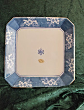 Asiatischer Teller Platte Porzellan  Blau Weiß feuerfest