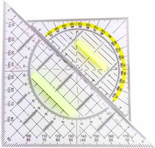 2 Stück Geodreieck mit Griff